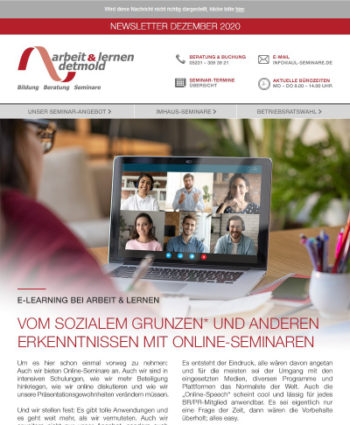 Dezember 2020: Soziales Grunzen & E-Learning